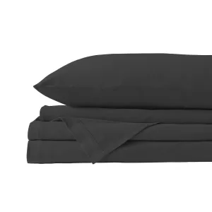 100% Jersey Cotton Quilt Cover Set | Ultra Soft Bedding | Luxurious | Queen | Charcoal Marle