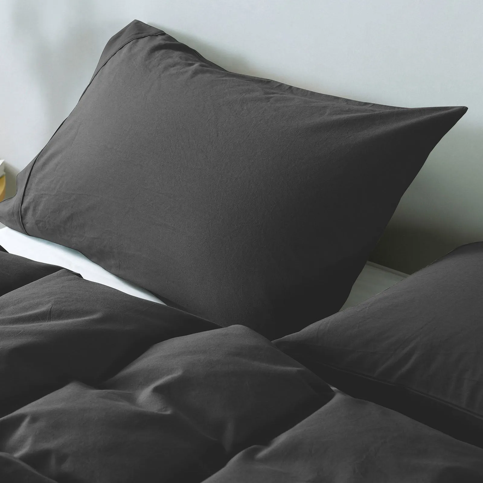 100% Jersey Cotton Quilt Cover Set | Ultra Soft Bedding | Luxurious | Queen | Charcoal Marle