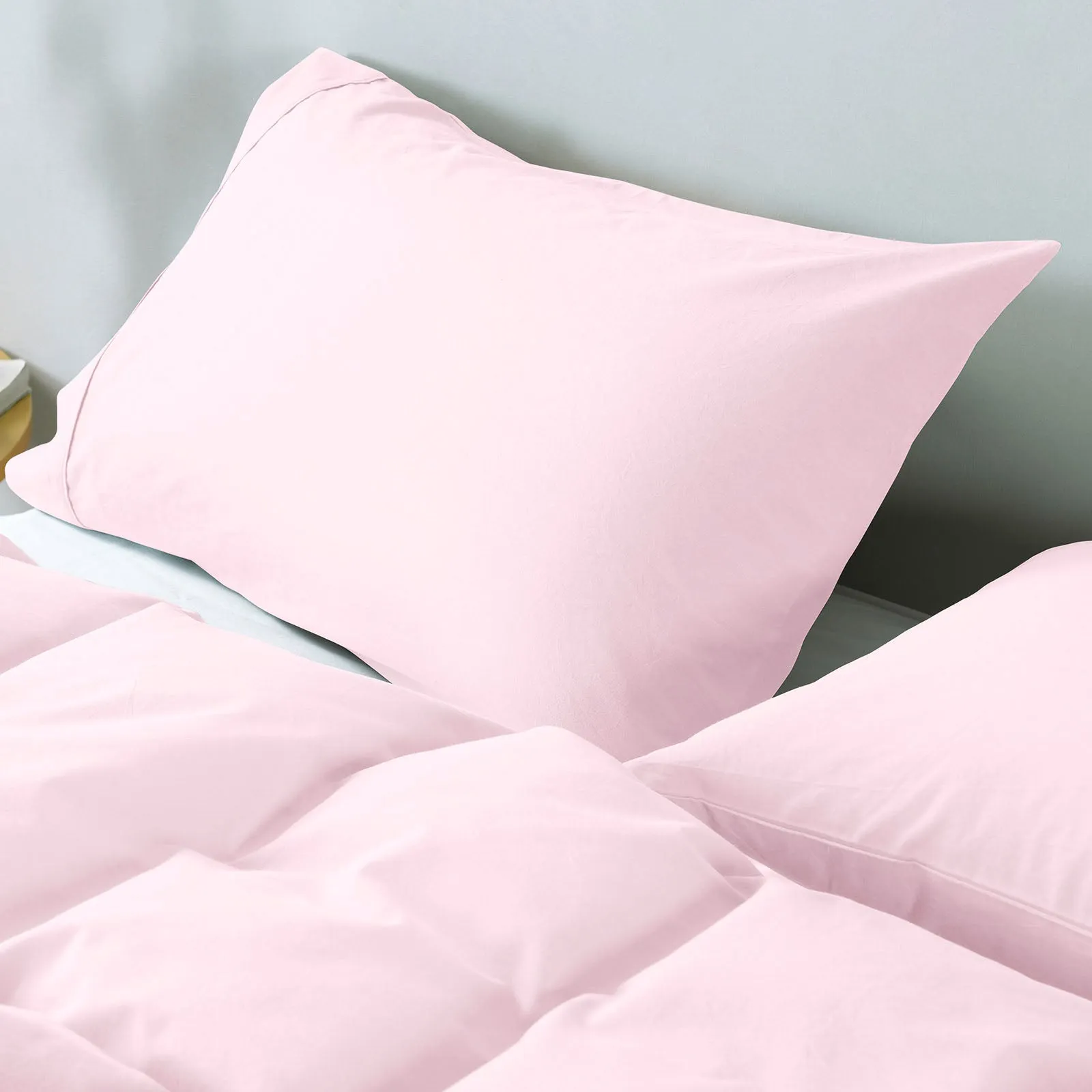 100% Jersey Cotton Quilt Cover Set | Ultra Soft Bedding | Luxurious | Queen | Pink Marle