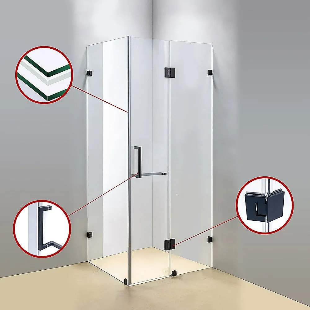 1000 x 800mm Frameless 10mm Glass Shower Screen | Della Francesca Design