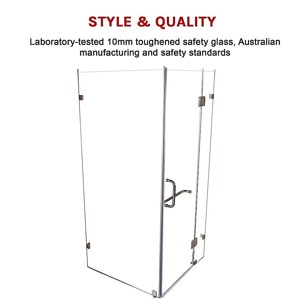 1000 x 900mm Frameless 10mm Glass Shower Screen | Della Francesca Design