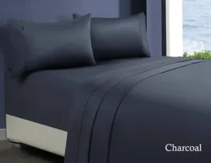 1000TC Egyptian Cotton Sheet Set | 1 Single | Charcoal