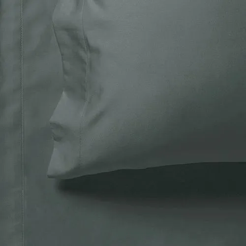 1000TC Ultra Soft Bed Sheet Set | Double Size | Charcoal | Flat & Fitted