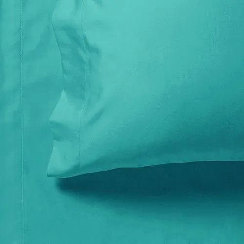 1000TC Ultra Soft Bed Sheet Set | King Single Size | Teal | Flat & Fitted