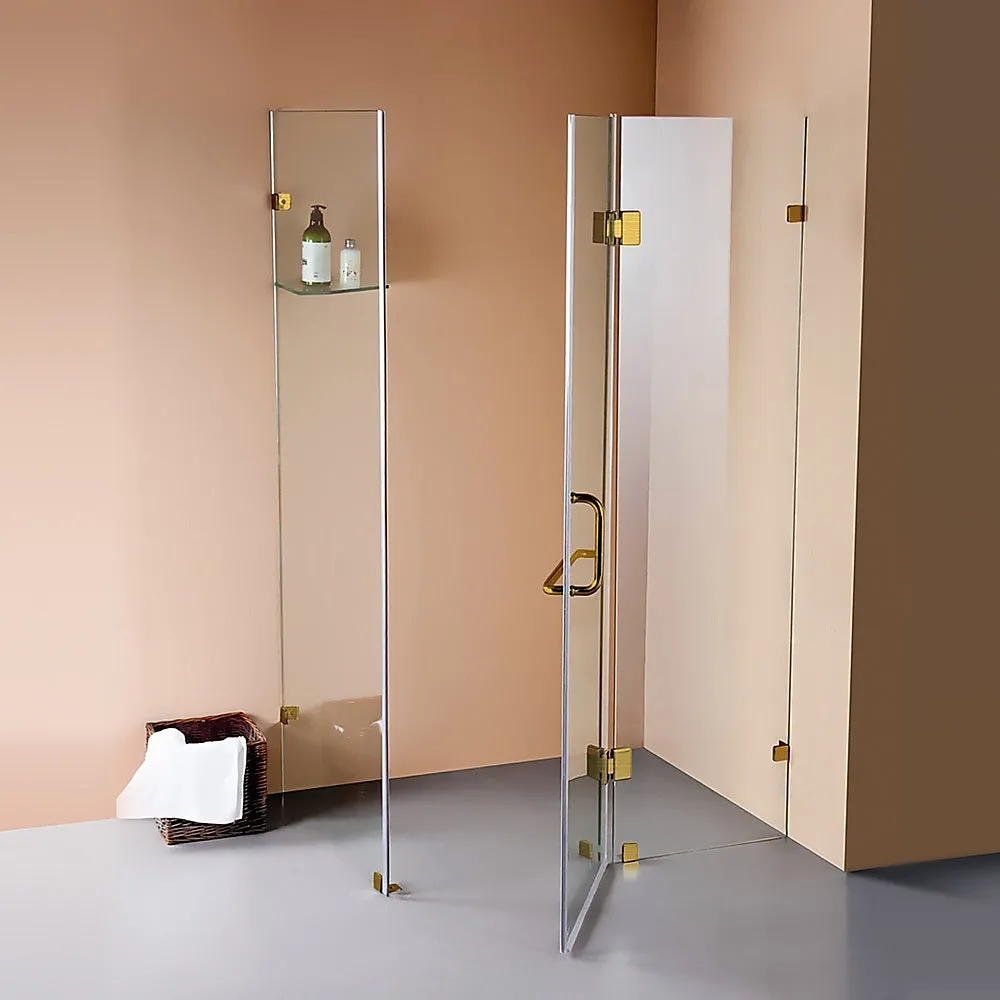 1100 x 900mm Frameless 10mm Glass Shower Screen | Della Francesca Design