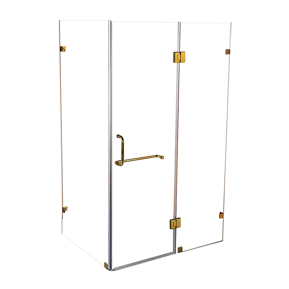 1100 x 900mm Frameless 10mm Glass Shower Screen | Della Francesca Design