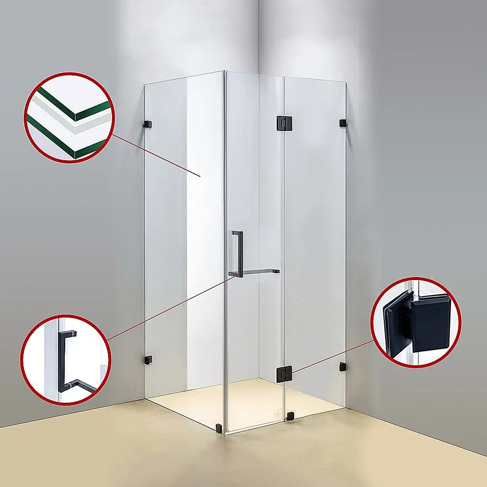 1200x900mm Frameless 10mm Glass Shower Screen | Della Francesca