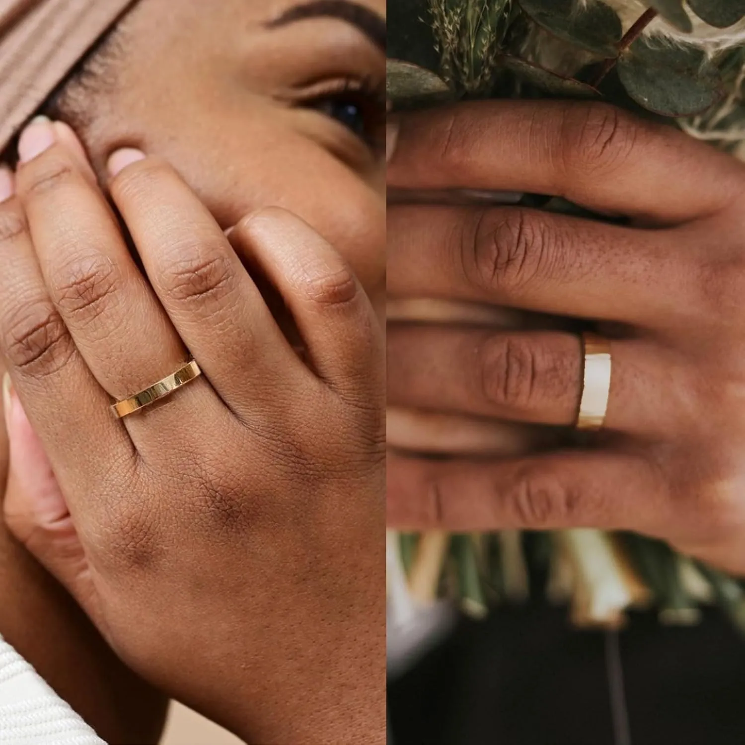 14k Gold Filled Wedding Rings For Women & Men Matching Non Tarnish Band Rings For Couples Promise Ring Sets For Him And Her
