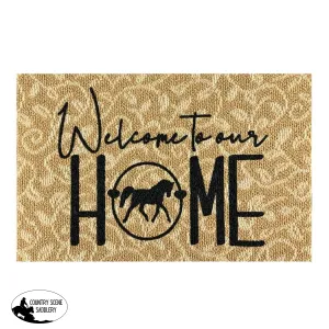 27" x 18" Horse Welcome mat.