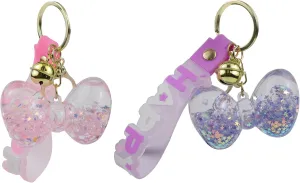 2PCS liquid keychains bookbag accessories for women and girls
