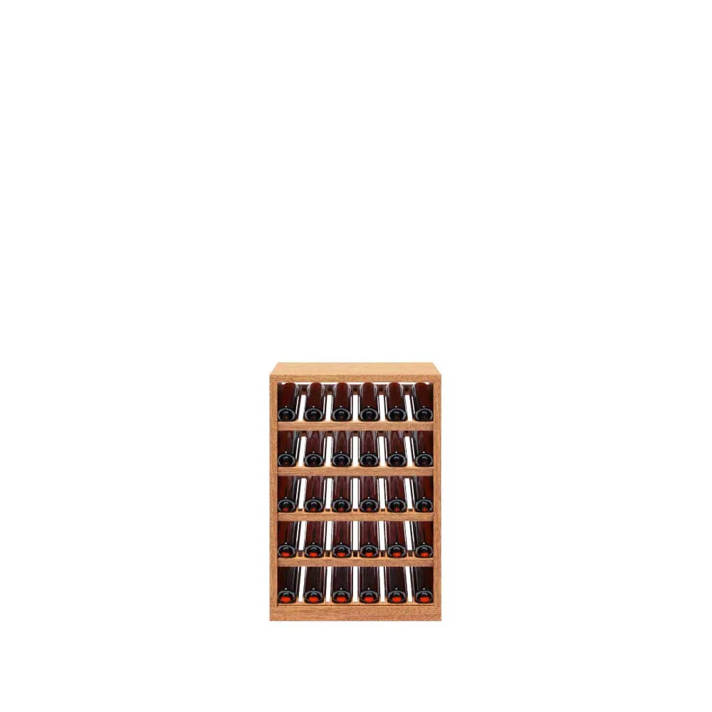 6 Column - 30 Bottle Stacked Display Base Wine Rack