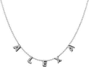 925 Sterling Silver Custom Name Necklace Crystal Spaced Multi Initial Letter Name Personalized for Women Jewelry Gifts