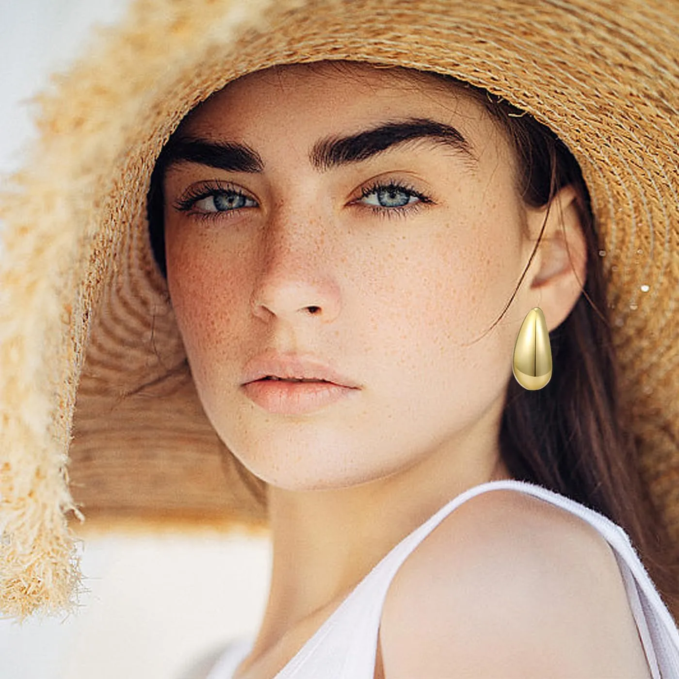 925 Sterling Silver Hoop Earrings for Women,Hypoallergenic Lightweight Chunky Open Twist 14K Gold Plated Huggie Hoop,Mom Daughter Girlfriend Birthday Valentines,Anniversary for Her.