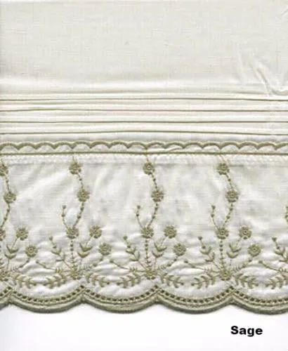 Abby Embroidered Tier, Valance and Swag