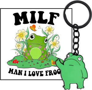 Aisity Frog Gifts for Women Men Frog Themed Keychain Gifts for Women Frogs Accessories Charm Birthday Easter Basket Stuff Gift Ideas Unique Gift for Him Her Froggy Lovers