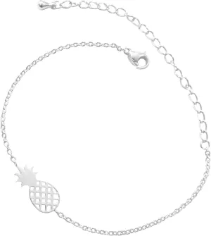 Altitude Boutique Pineapple Bracelet, Hawaii Bracelet Pendant Tropical Bracelet, Hawaii Jewelry (Silver, Gold, Rose Gold)