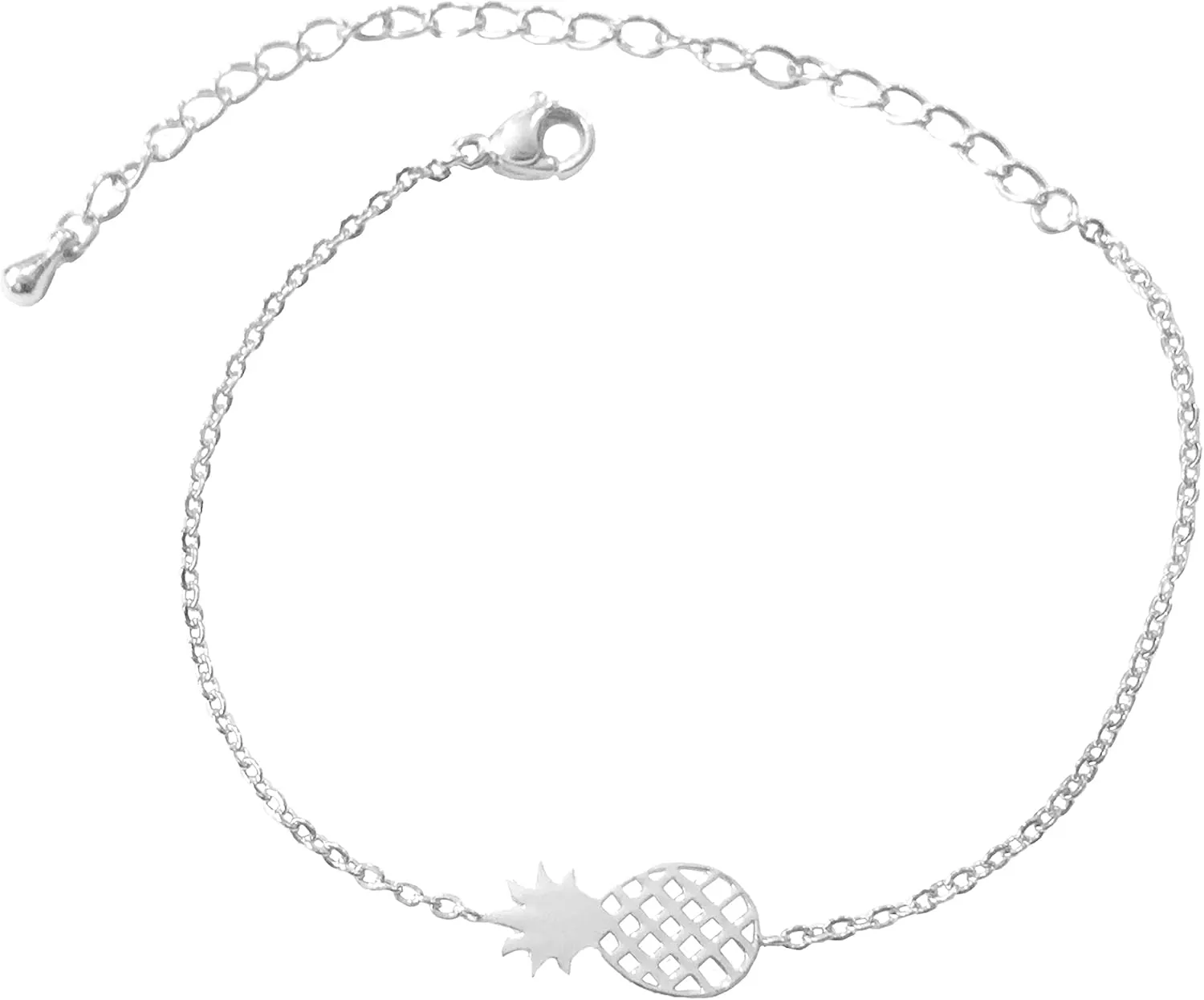 Altitude Boutique Pineapple Bracelet, Hawaii Bracelet Pendant Tropical Bracelet, Hawaii Jewelry (Silver, Gold, Rose Gold)