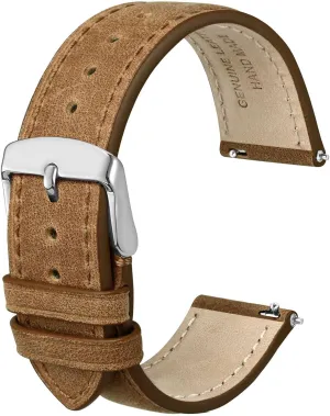 Anbeer Retro Watch Band Quick Release, Crazy Horse Leather Watch Straps for Men and Women, Band Width - 18mm 20mm 22mm 16mm 19mm 24mm