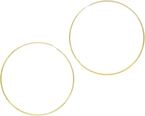 And Lovely 14K Gold or Rhodium Plated Thin Endless Hoop Earrings - Lightweight Wire Hoops