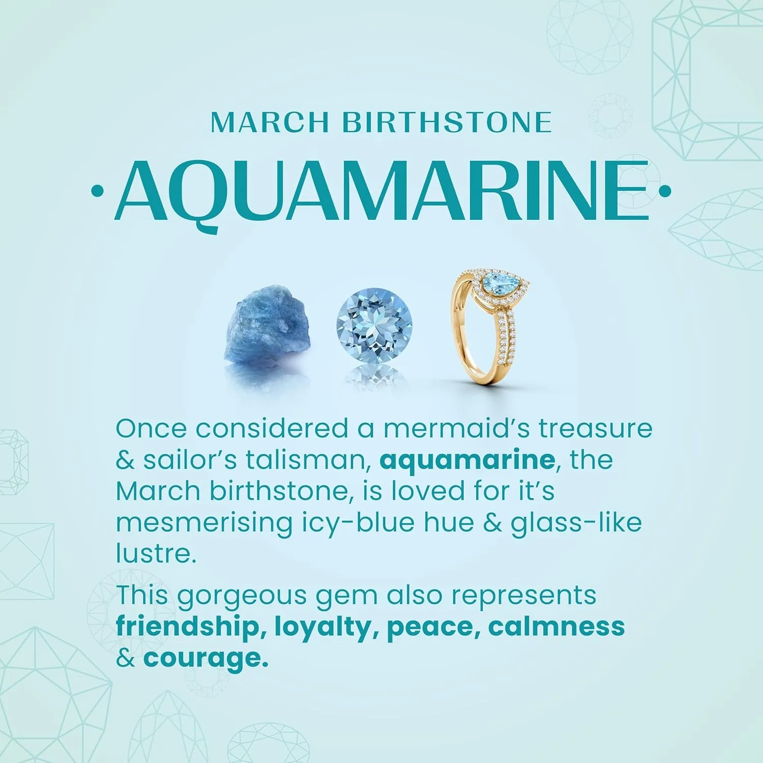 Angara Natural Aquamarine Infinity Heart Pendant with Diamonds in Silver / 14K Solid Gold/Platinum | March Birthstone, Birthday, Engagement, Anniversary, Wedding Jewelry Gift for Women