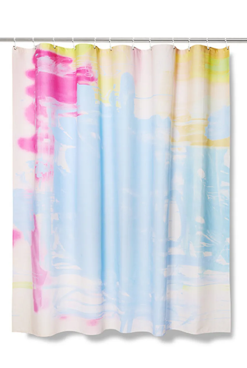 Artist Cotton Shower Curtain "Vibes" by Yvonne Robert
