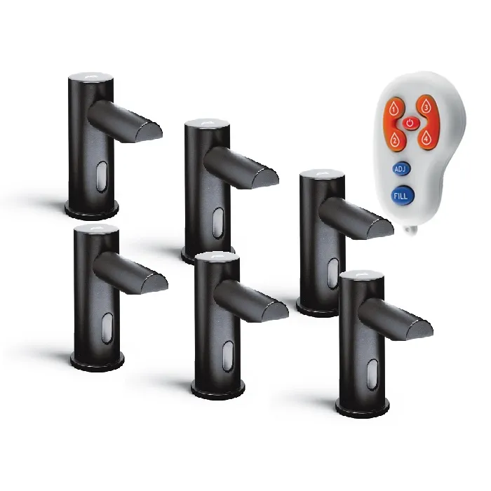 ASI 0390-6-1AC-41 EZ FILL - Top Fill, Multi-Feed LIQUID Soap Dispenser (AC) Matte Black (6 Pack  Remote Control)