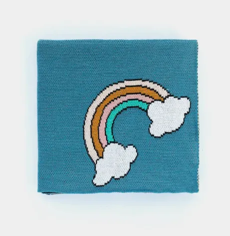 Baby knitted Rainbow blanket