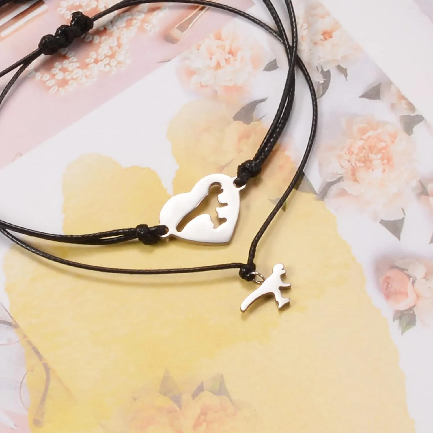 Back to School Gifts Mommy and Me Bracelet First Day of School Matching Wish Bracelets Set for Mother Daughter Son Women Teen Girls Boys Jewelry Gift