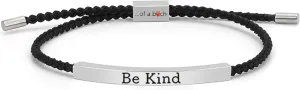 Be Kind of a B Tube Bracelet, Adjustable Hand Bradied Wrap Stainless Steel Handmade Engraved Inspirational Bracelet for Women To My Daughter/Best Friend Inspirational Jewelry