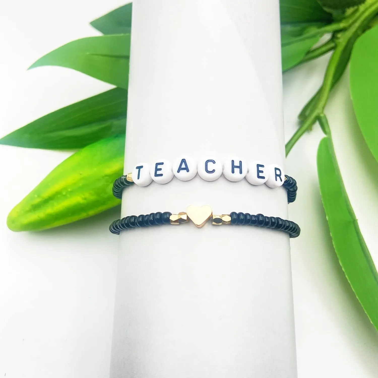 Beaded Teacher Bracelet for Women Teacher Appreciation Gifts Bracelet Love Teach Inspire Beaded Teacher Bracelets Appreciation Gifts