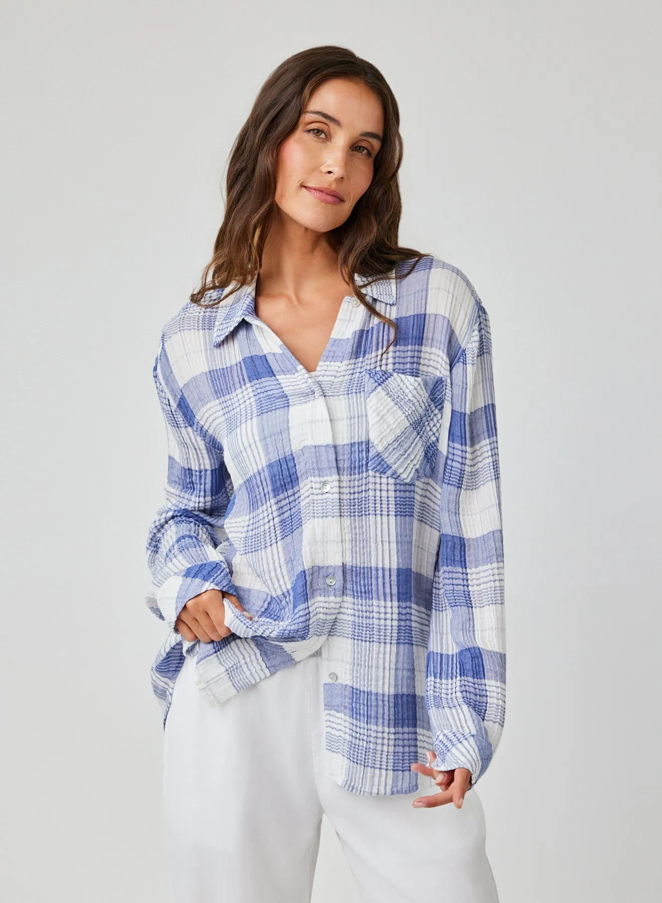 Bella Dahl Oversized Shirt with Pocket