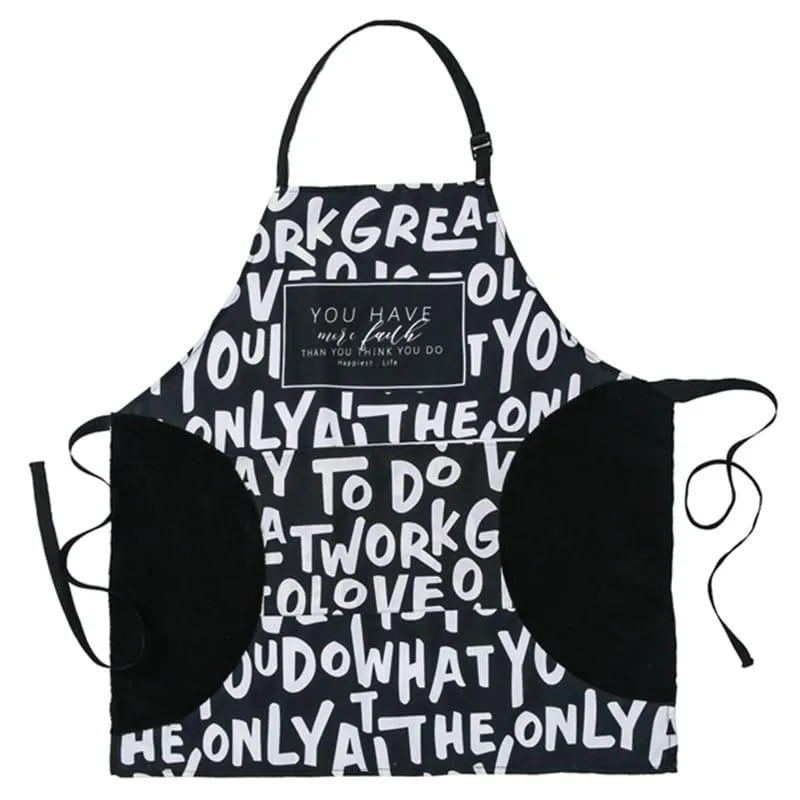 Black and White Print Apron