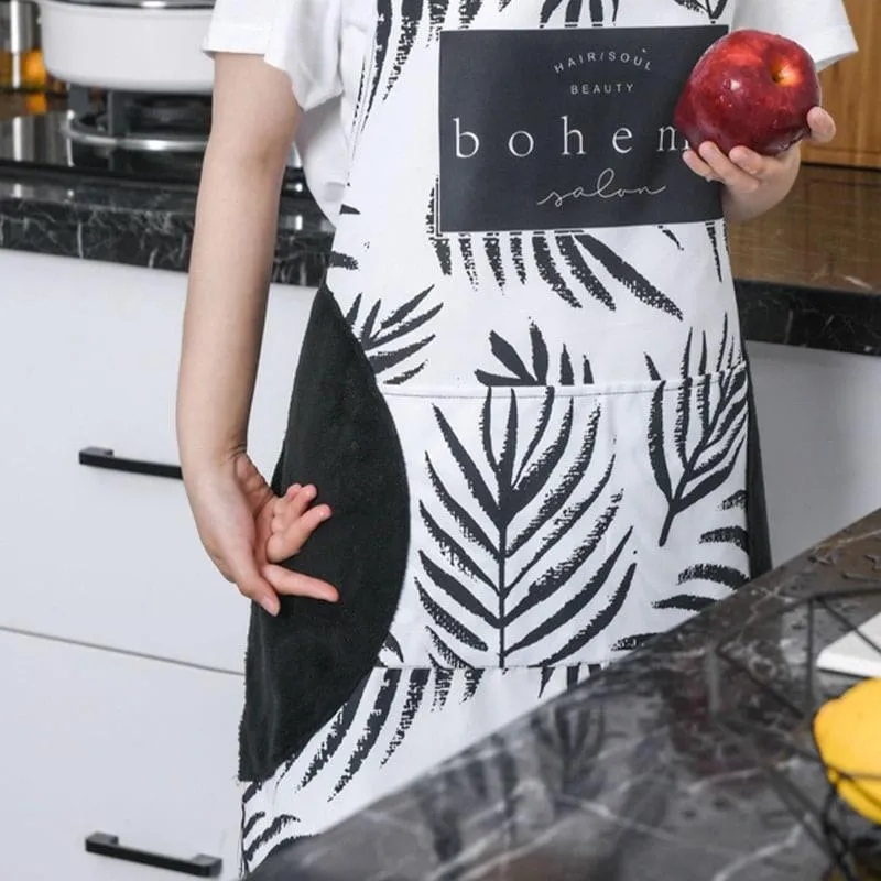 Black and White Print Apron
