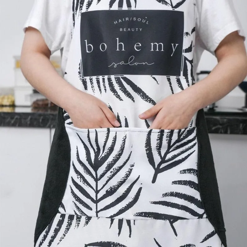 Black and White Print Apron