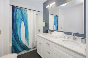 Blue Wave Shower Curtain