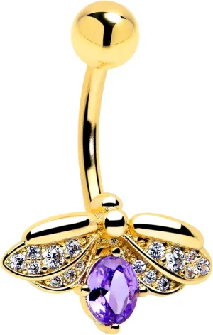 Body Candy Non-Dangle Belly Ring - 316L Stainless Steel Navel Ring Piercing Beauty Bug Belly Button Ring for Women Men