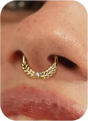 BodyBonita Septum Rings 16G - 316L Stainless Steel Nose Rings Hoops for Women Septum Piercing Jewelry 8mm 10mm