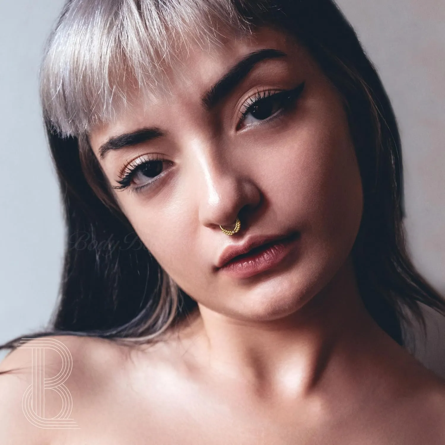 BodyBonita Septum Rings 16G - 316L Stainless Steel Nose Rings Hoops for Women Septum Piercing Jewelry 8mm 10mm