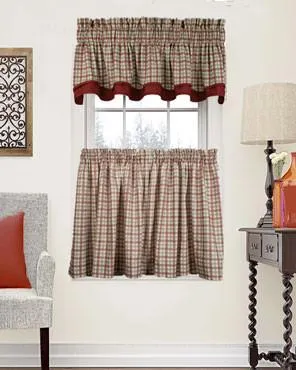 Bristol Plaid Tier & Valance