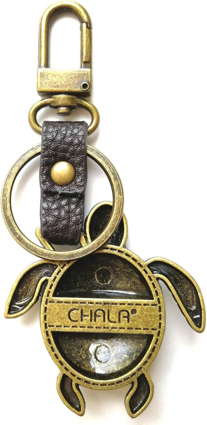 CHALA Bronze Mini Metal Purse Charm, Key Fob, Animal Keychain - M605