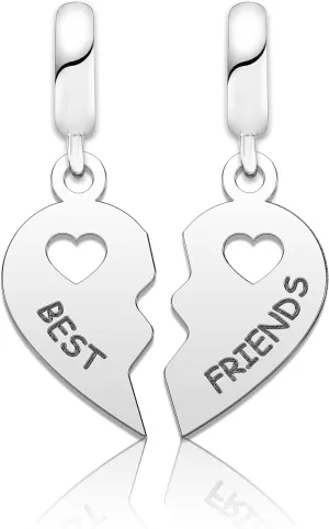 CharmSStory Heart Love Mom Mother Daughter Son Charm Dangle Beads Charms for Bracelets