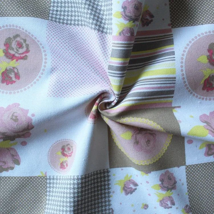 Cotton Check Flower Free Size Apron Pack Of 1
