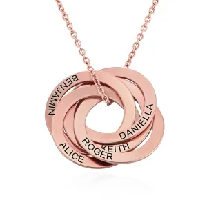 Customized Names Necklace Personalized - Personalized Mom Necklace With Kids Names, Cadenas Para Mujer, Custom Names Ring Necklace For Women, Interlocking Circle Necklace For Women