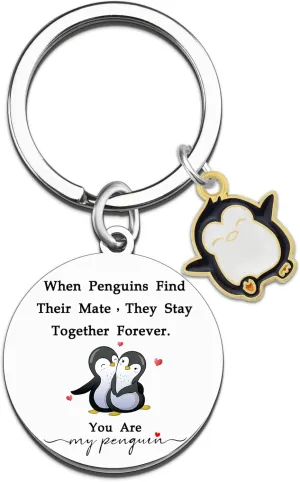 Cute Penguin Keychain Gift For Husband Wife Boyfriend Birthday Gift Ideas Romantic Gifts For Him Her Meaningful Couples Keychain For Boyfriend Girlfriend Birthday Valentines Day Gifts