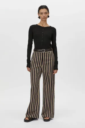 Delphin Button Down Top Black