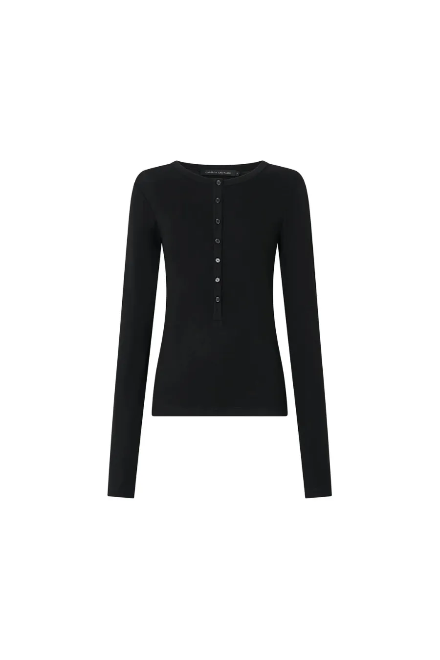 Delphin Button Down Top Black