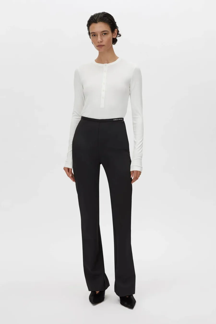 Delphin Button Down Top Ivory