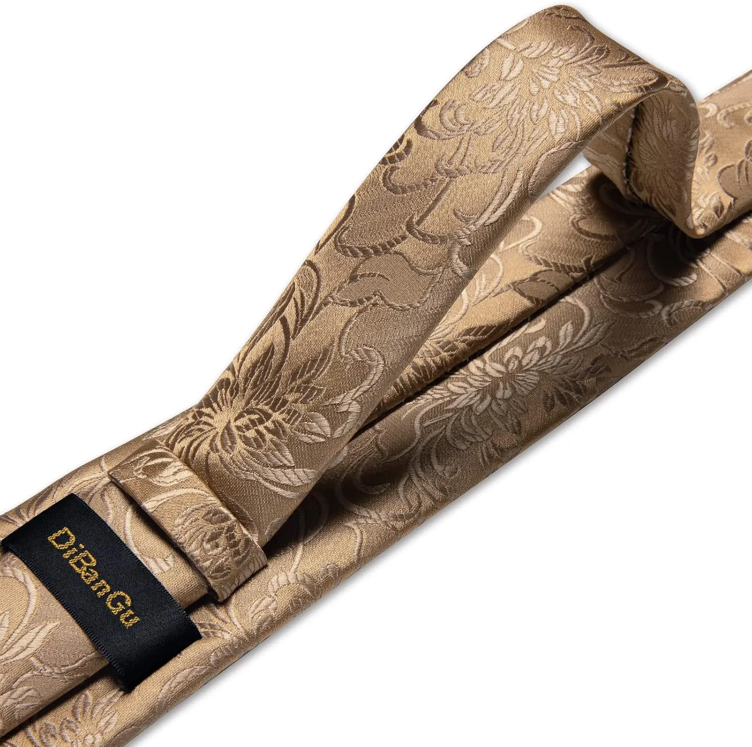 DiBanGu Mens Tie Set Paisley Floral Necktie Hanky Cufflinks Silk Tie Set Party Wedding