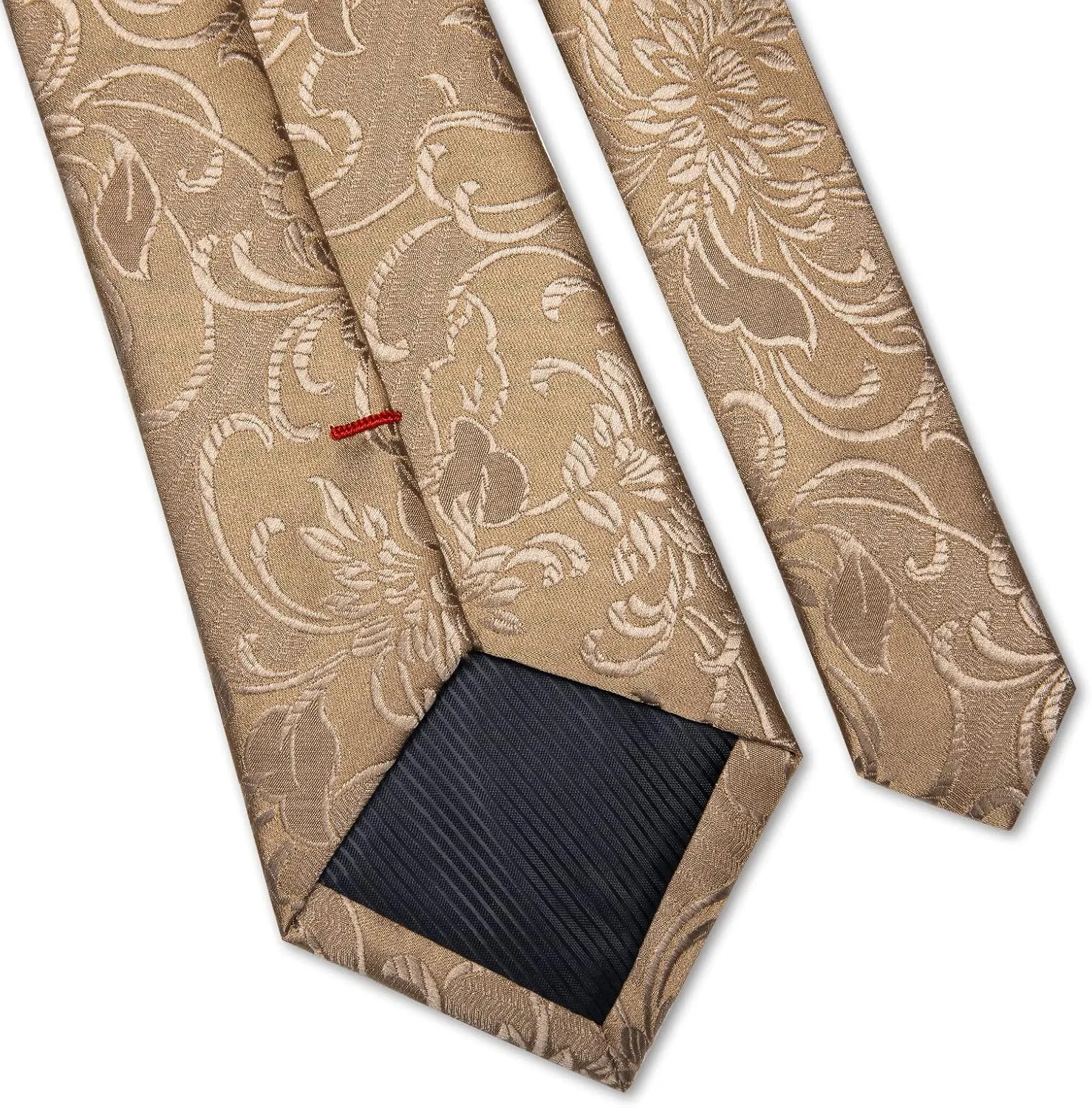 DiBanGu Mens Tie Set Paisley Floral Necktie Hanky Cufflinks Silk Tie Set Party Wedding
