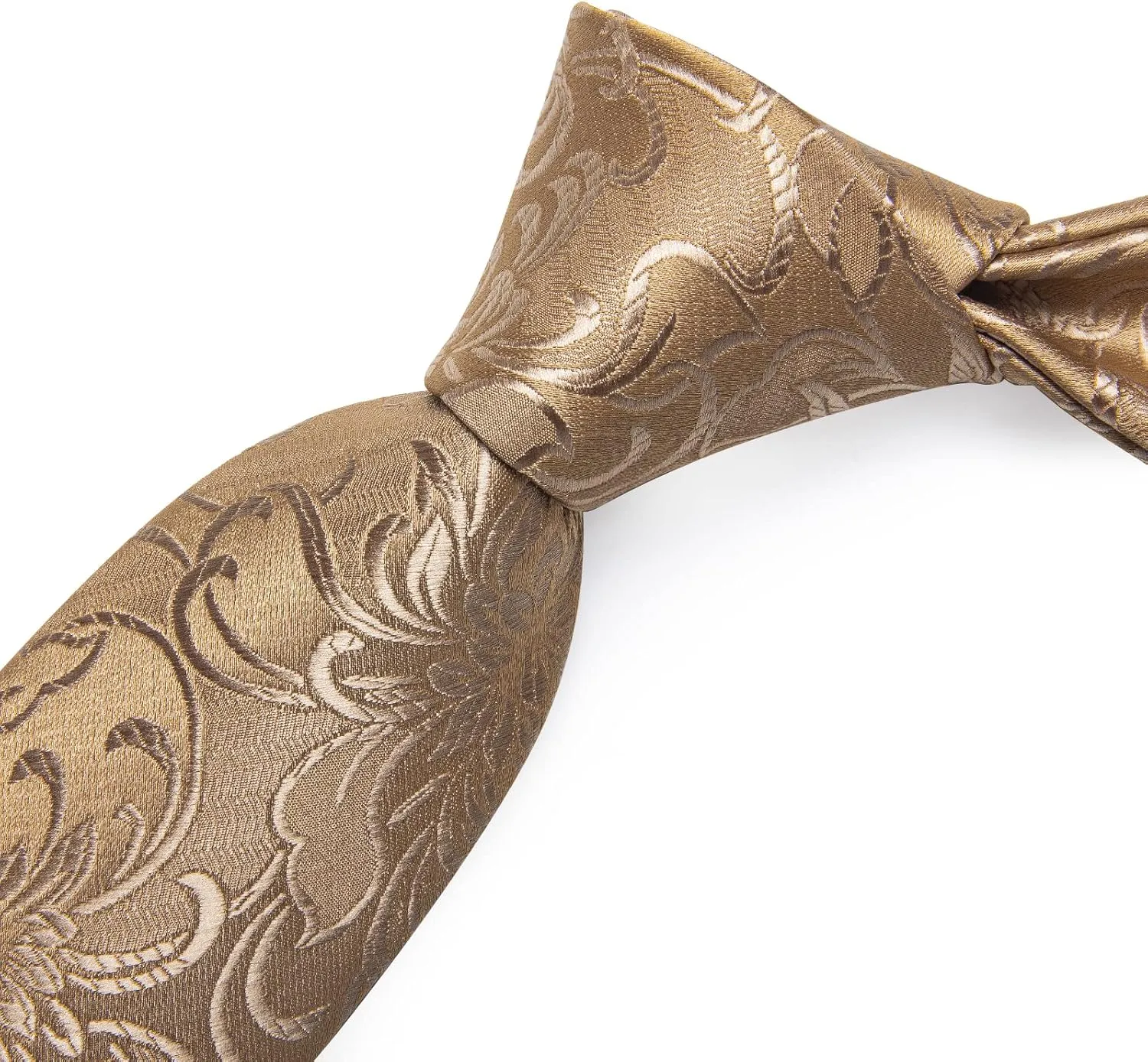 DiBanGu Mens Tie Set Paisley Floral Necktie Hanky Cufflinks Silk Tie Set Party Wedding